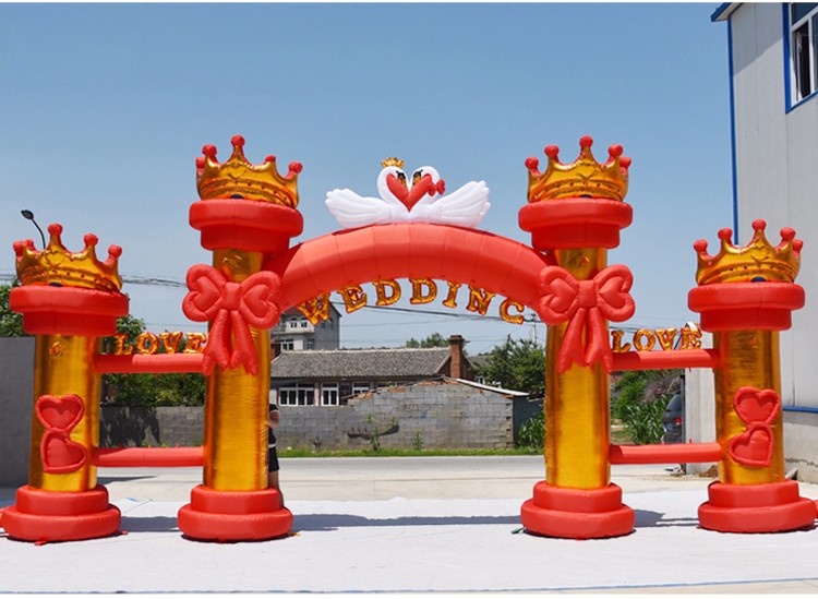 澄海红色婚庆气模拱门